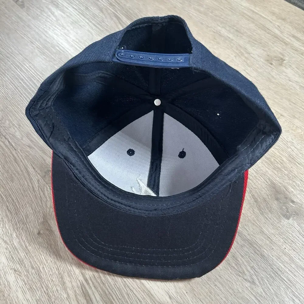 Vintage Atlanta Braves Hat Snapback MLB Baseball Blue‎ Red Wool Blend Cap